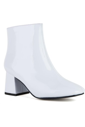 Women's Western Ankle Boot Pointed Toe Chunky Block Mid Heel Chelsea Cowboy Booties