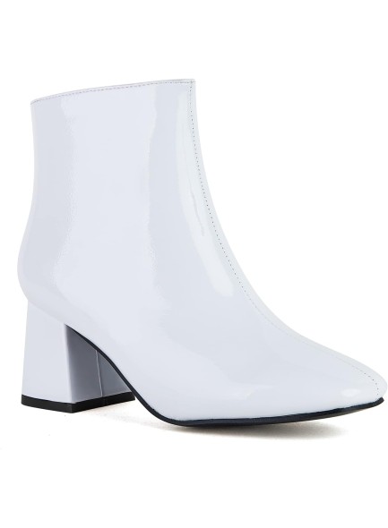 Women's Western Ankle Boot Pointed Toe Chunky Block Mid Heel Chelsea Cowboy Booties