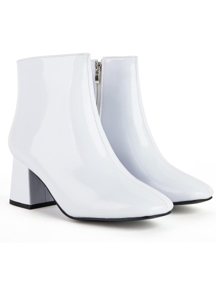 Women's Western Ankle Boot Pointed Toe Chunky Block Mid Heel Chelsea Cowboy Booties