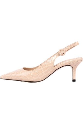 Kitten Heels for Women Pointed Toe Slingback Pumps Patent Leather Dressy Low Heel Pump Shoes