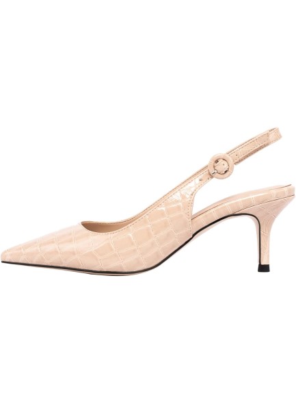 Kitten Heels for Women Pointed Toe Slingback Pumps Patent Leather Dressy Low Heel Pump Shoes