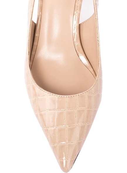 Kitten Heels for Women Pointed Toe Slingback Pumps Patent Leather Dressy Low Heel Pump Shoes
