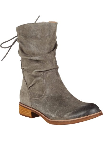 Lace Up Slouch Mid Calf Boots for Women Round Toe Side Zipper Calf High Riding Boots Vintage Chunky Block Low Heel Dress Boots