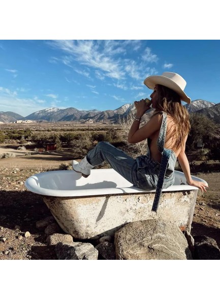 White Cowgirl Boots Embroidered Pointed Toe Cowboy BootsWide Calf Pull On Chunky Heel Western Boots