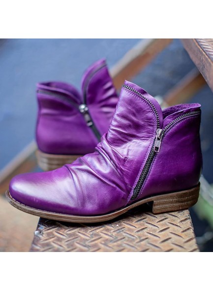 Womens Boots Size 7 1/2 Colors Solid Boots Fashion Women's Short Shoes Retro Casual Zipper