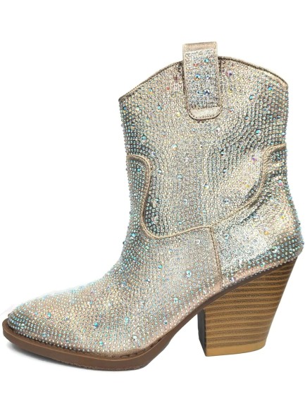 Women's Rhinestone Western Cowboy Booties