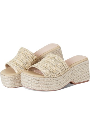 Platform Slip on Espadrille Sandals for Women Wedges Slides Bohemia Sandals Flatform Open Toe Beach Sandals 