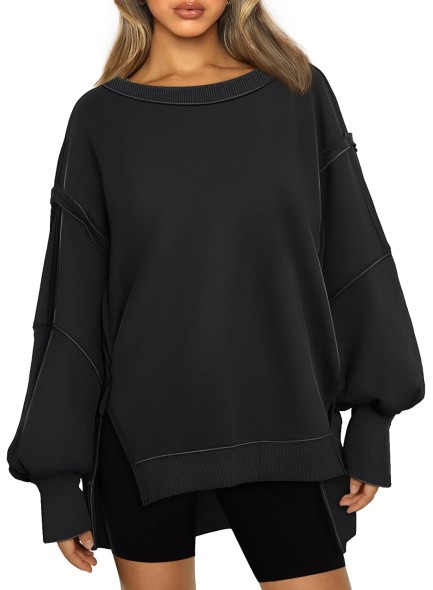 Womens Oversized Crewneck Sweatshirts Hoodies Fall Outfits Fashion Teen Girls Y2k Winter Clothes