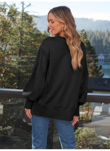 Womens Oversized Crewneck Sweatshirts Hoodies Fall Outfits Fashion Teen Girls Y2k Winter Clothes