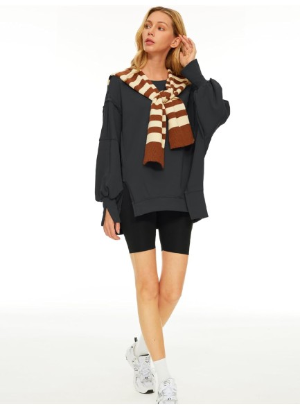 Womens Oversized Crewneck Sweatshirts Hoodies Fall Outfits Fashion Teen Girls Y2k Winter Clothes