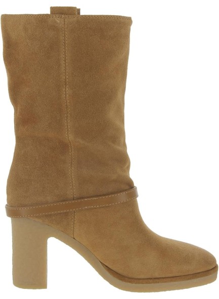 Women's Paxton Mid Calf Heeled Gum Sole Boots