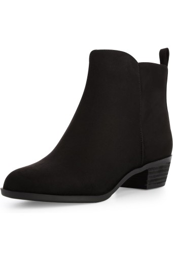 Women's Ankle Boots Round Toe Suede Western Short Booties Low Mid Block Chunky Heel Side Zipper Chelsea Boots 