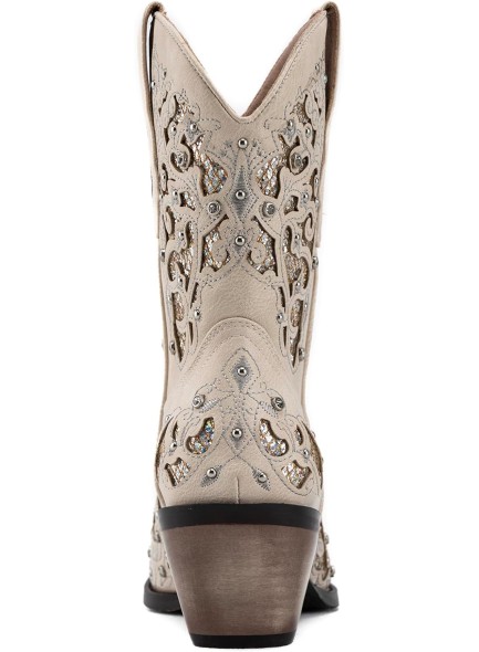 Sparkly Rhinestone Ankle Cowboy Boots for Women Sequin Glitter Cowgirl Boots Bling Western Booties Embroidered Slip On Short Boots