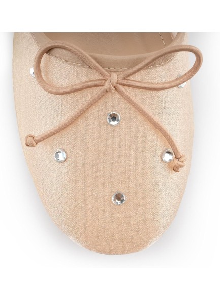 Women's Crystal Mesh Flats Shoes Round Toe Slip On Ballerina Flats