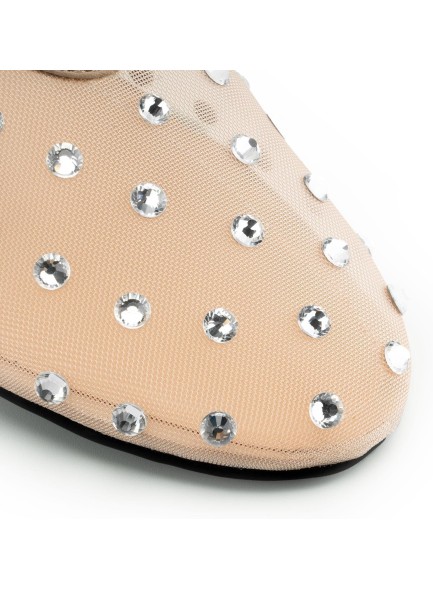 Rhinestone Flats for Women Slip On Mesh Flats Ballerina Shoes Comfortable Wedding Dance Dress Shoes