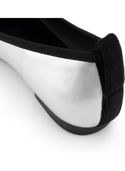 Flats for Women Round Toe Slip On Causal Shoes with Straps Sliver Flats Comfortable Ballerina Dancing Dress Shoes