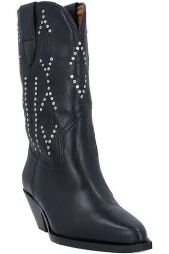 Western Cowboy Boots, Cowgirl Boots for Women, Pointed Toe Studded Ankle Boots 