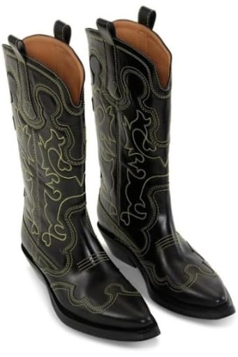 Western Cowboy Boots for Women, Pointed Toe Studded Ankle Boots Cowgirl Boots 
