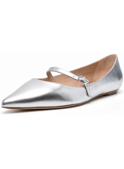 Women's Pointed Toe Flats for Women;Patent Leather Buckle Strap Ballerinas Daily Dress Dancing Flat Shoes