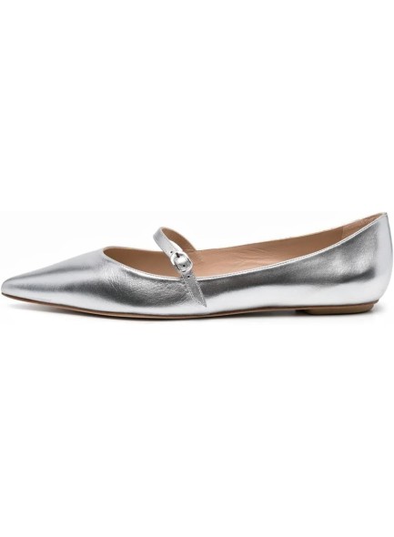 Women's Pointed Toe Flats for Women;Patent Leather Buckle Strap Ballerinas Daily Dress Dancing Flat Shoes