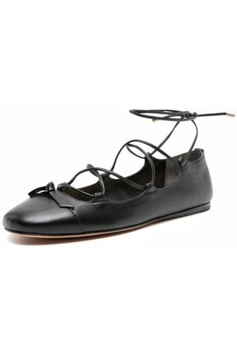 Flats for Women Round Toe Lace Up Ballerina Flat Shoes Ankle Strap Wrap Cute Bowtie Ballet