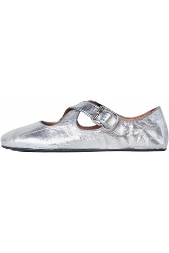 Women's Round Toe Flats with Cross Strap and Ankle Buckle Closure Comfortable Daily Dress Ballerina Shoes 