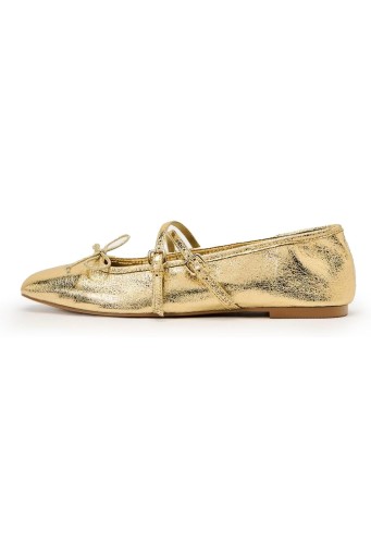 Cross Strap for Women Square Toe Bow Knots Flats Ankle Buckle Slip On Dress Ballerina Shoes 