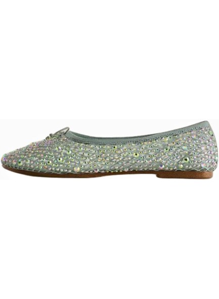 Women's Mesh Flats Fishnet Ballerina Shoes Slip on Flats
