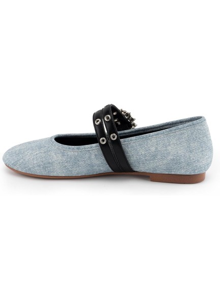 Denim Flats for Women Round Toe Flats