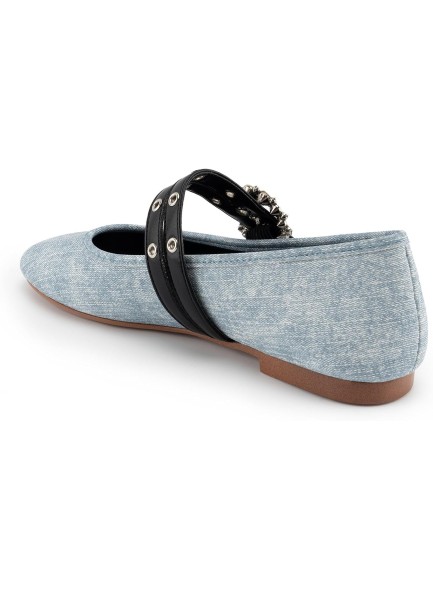 Denim Flats for Women Round Toe Flats