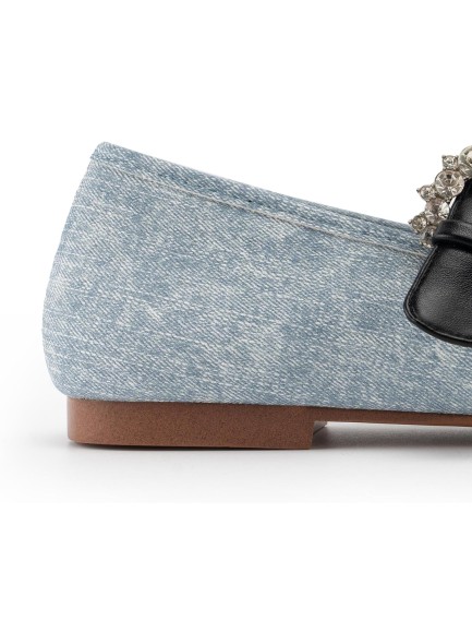 Denim Flats for Women Round Toe Flats