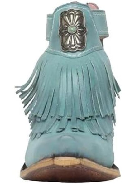 Western Cowboy Boots for Women with Fringe, Ankle Boots with Snip Toe, Cowgirl Boots with Zipper