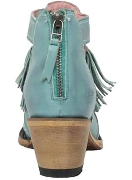 Western Cowboy Boots for Women with Fringe, Ankle Boots with Snip Toe, Cowgirl Boots with Zipper