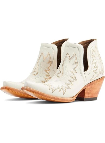 Western Embroidery Ankle Boots with Pointed toe,Chunky Heel Cowgirl Booties
