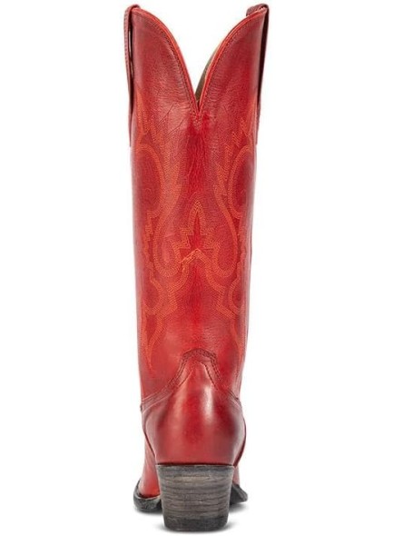Embroidered Cowboy Boots for Women，Pointed Toe Women's Mid Calf Boot With Chunky Heel